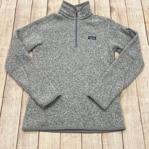 Patagonia‎ Women's Gray Fleece Quarter Zip Pullover Sweater XS